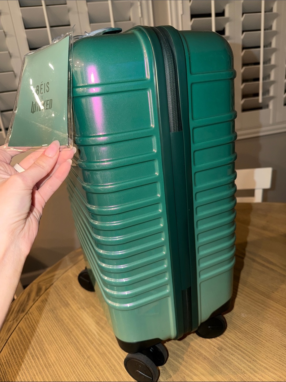 NWT BEIS WICKED GREEN Small Carry-On Roller ππ - Picture 6 of 7